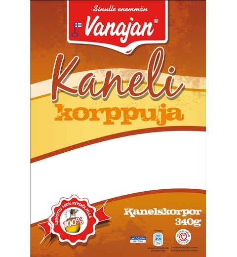 Kanelikorppu 340g VANAJAN - Keksit ja korput - 163785 - 1