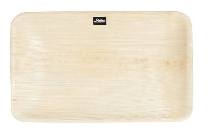 Lautanen 16x24cm MAKU Palmunlehti - Kertakäyttölautaset ja -kulhot - 154495 - 1