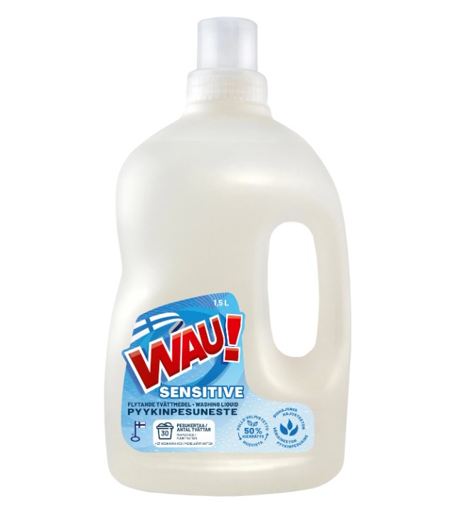 Pyykinpesuneste 1,5L WAU! Sensitive - Tekstiilien puhdistus ja huolto - 136515 - 1