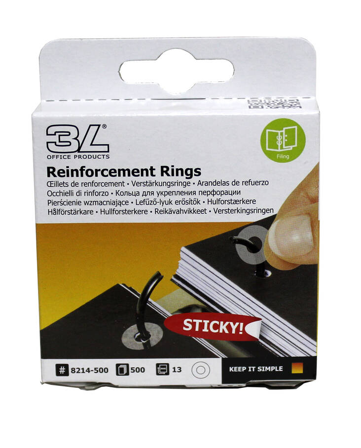 Reiänvahvistaja 3L OFFICE - Korjaustarvikkeet - 123915 - 1