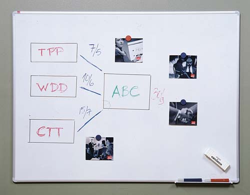 Valkotaulu 51x36cm TK-TEAM Pro - Valko- ja ilmoitustaulut - 117145 - 1