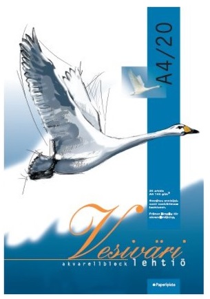 Vesivärilehtiö A4/20 140g PAPERIPISTE - Piirustus ja taiteilija paperit - 102525 - 1