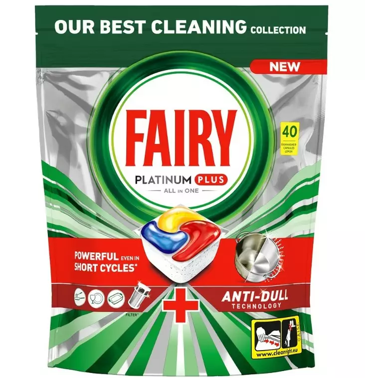 Konetiskitabletti 40tab FAIRY Platinum P - Astianpesuaineet ja keittiön puhtaus - 178365 - 1