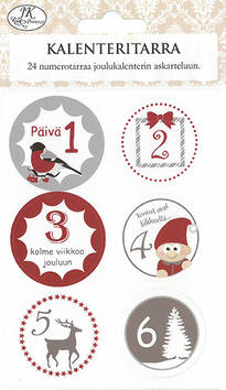 Joulukalenteritarra - Tarrat ja tarrakirjat - 153486 - 1