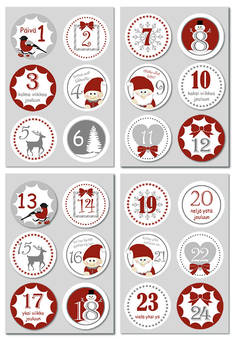 Joulukalenteritarra - Tarrat ja tarrakirjat - 153486 - 2