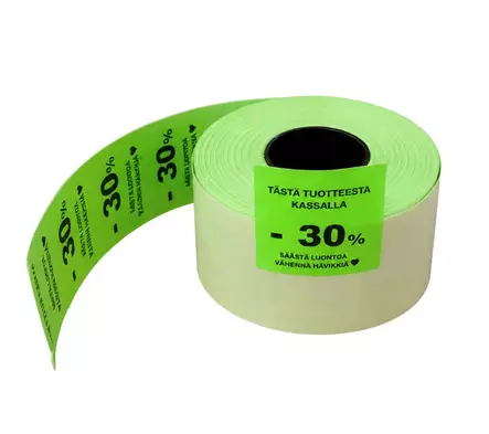 Hinnoittelukoneen etiketti 29x28mm - Hinnoittelukoneen nauhat ja väritelat - 183426 - 1