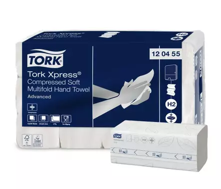 Käsipyyhe TORK Xpress H2 ketjutaitto - Liuskakäsipyyhkeet ja annostelijat - 190126 - 1