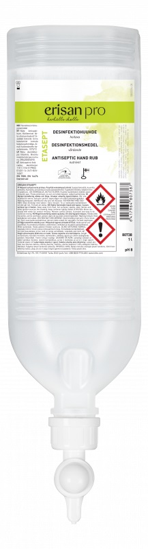 Desinfektiohuuhde 1L ERISAN Pro Etasept - Annostelijoiden täyttöpakkaukset - 156206 - 1