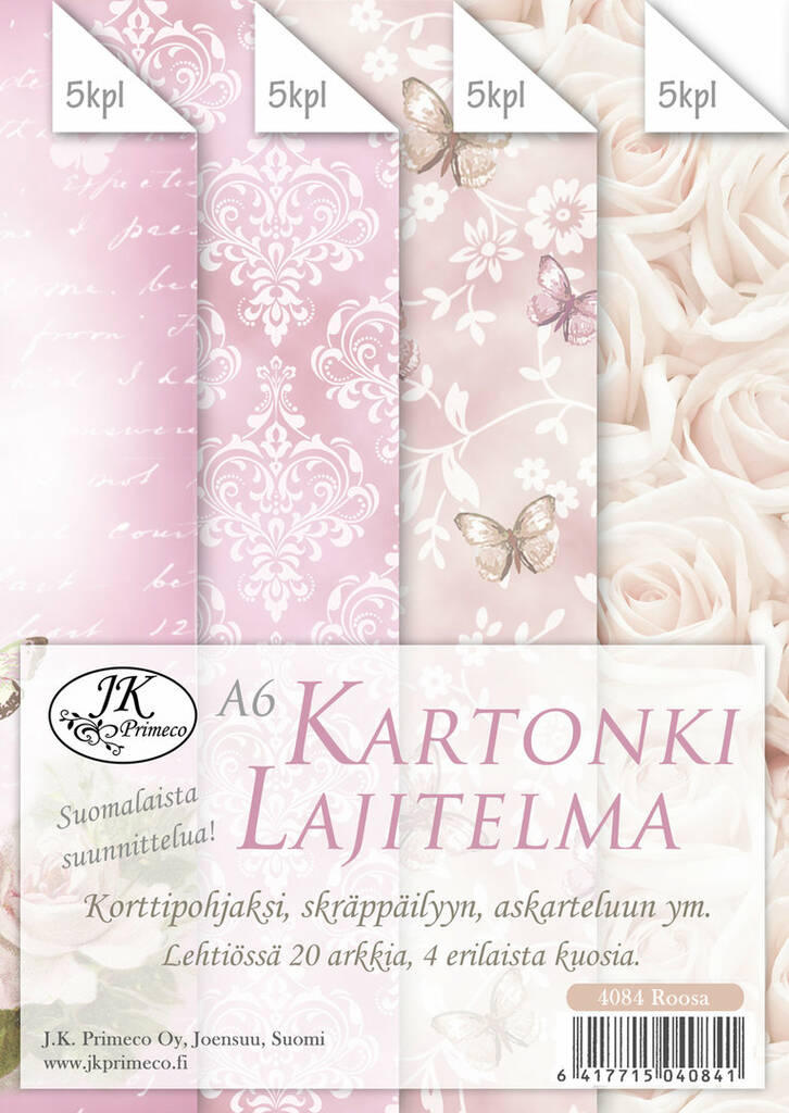 Kartonkilajitelma A6 Roosa - Askartelutarvikkeet - 157796 - 1
