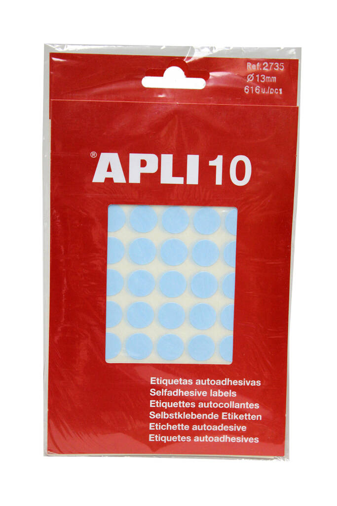 Tarraetiketti 13mm APLI pyöreä - Etiketit-, tulostuskortit ja tarrakalvot - 109456 - 1