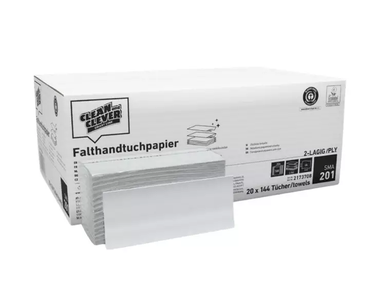 Käsipyyhe Clean and Clever C-taitto - Liuskakäsipyyhkeet ja annostelijat - 183206 - 1