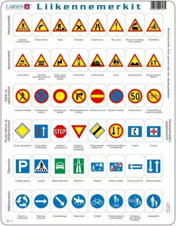 Palapeli Liikennemerkit LARSEN Maxi - Palapelit - 185556 - 1