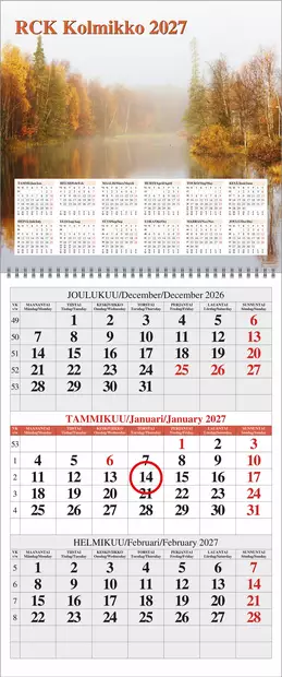 Kolmikko 2027 - Seinäkalenterit - 189437 - 1