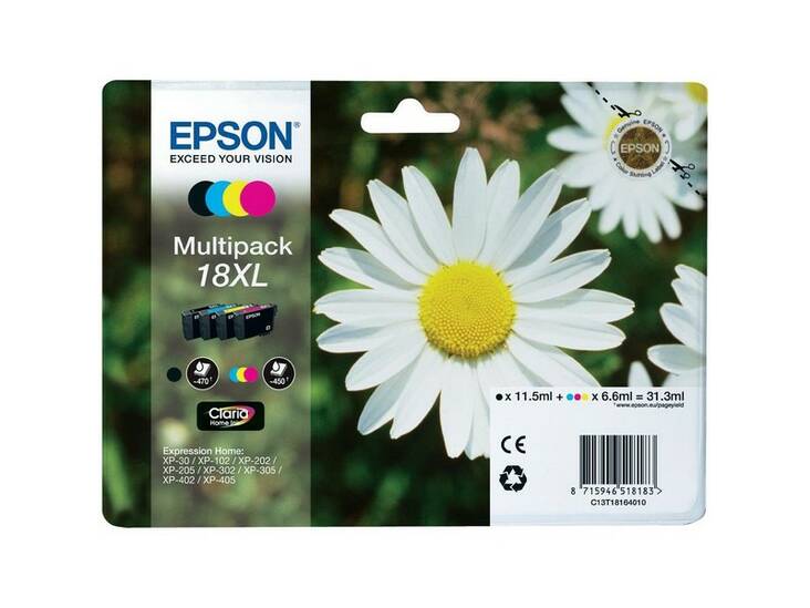EPSON 18XL mustesuihku 4 väriä - Mustesuihkuvärit Epson - 130467 - 1