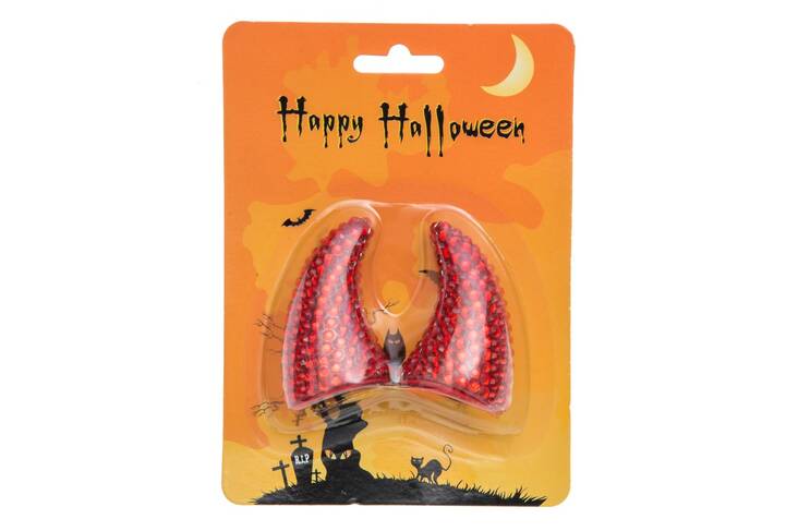Halloween paholaisen sarvet hiusklipsill - Halloweentuotteet - 149287 - 1