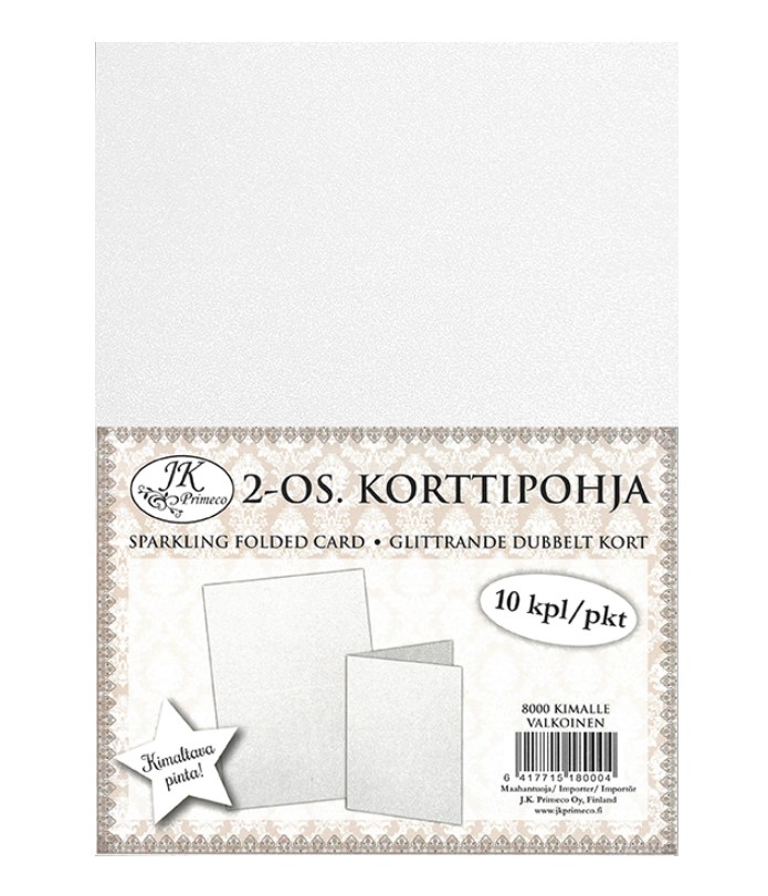 Korttipohja A6 2-osainen Kimalle - Askartelutarvikkeet - 176077 - 1