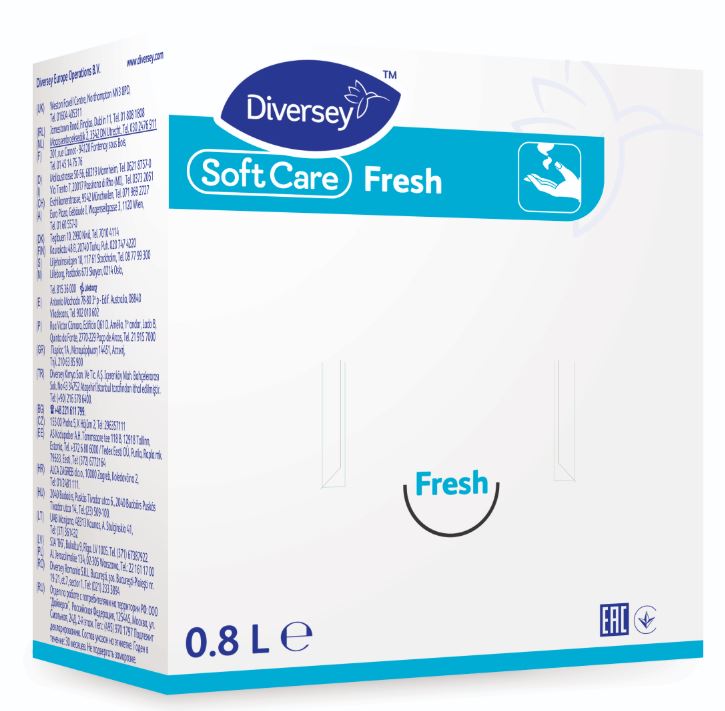 Nestesaippua 800ml SOFT CARE Fresh - Saippuat ja annostelijat - 129277 - 1