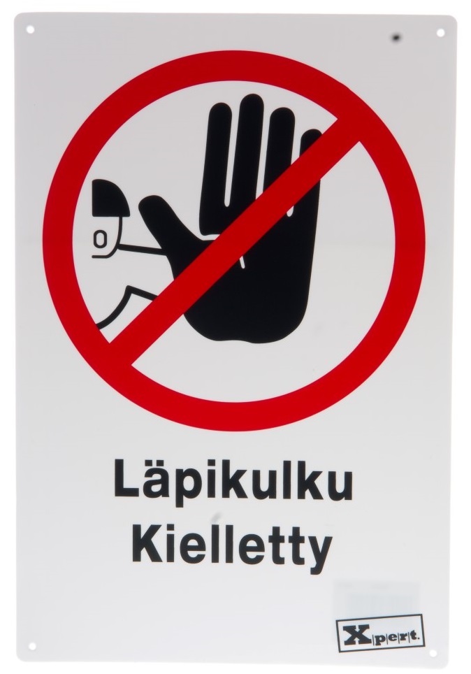 Opaste Läpikulku kielletty XPERT - Kiinteistövarusteet  - 140117 - 1