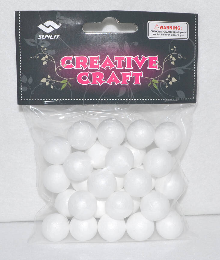 Styrox-pallo 2cm 30kpl/pss - Askartelutarvikkeet - 136037 - 1