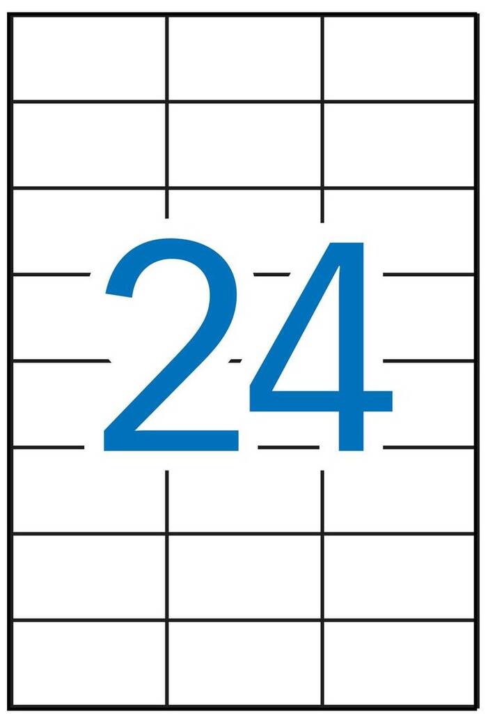 Tulostustarra 64,6x33,8 MULTI3 24-jak - Tulostus- ja kopiotarrat - 127577 - 1