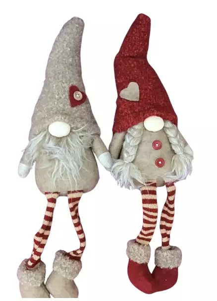 Tonttu istuva vanhanajan 58cm - Kausikoristeet - 178407 - 1