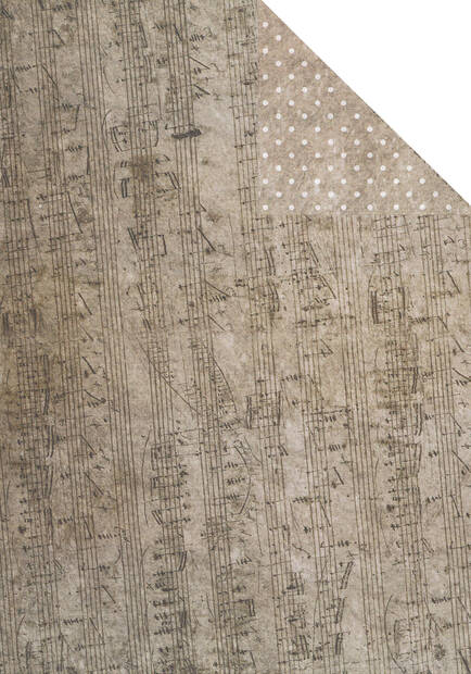 Kuviokartonki vintage nuotit a4/5 - Askartelutarvikkeet - 136078 - 1