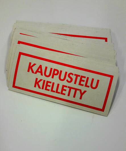 Tarra KAUPUSTELU KIELLETTY 120x50mm - Muut erikoisteipit - 148708 - 1