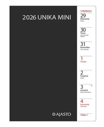Unika mini, musta - Taskukalenterit - 185218 - 1