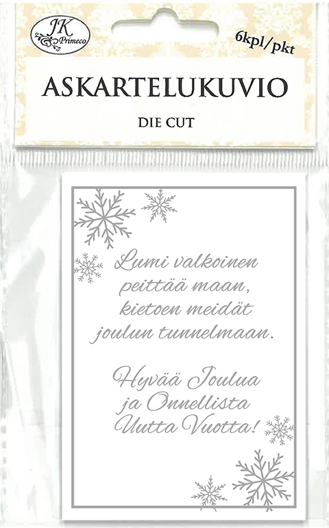 Askartelukuvio Jouluteksti hopeafolio - Askartelutarvikkeet - 163668 - 1