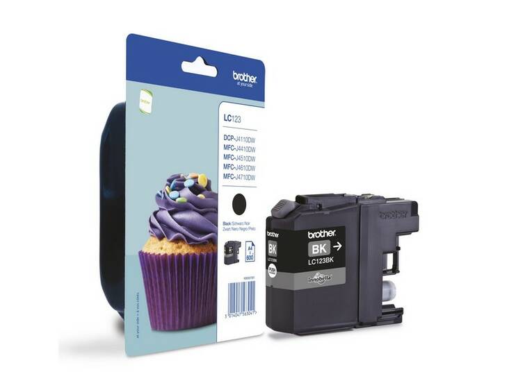 BROTHER LC123BK mustesuihku - Mustesuihkuvärit Brother - 132358 - 1