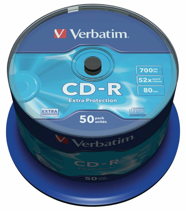 CD-R VERBATIM 80min/700Mb 52x Spindle - CD-R ja DVD-levyt - 159528 - 1