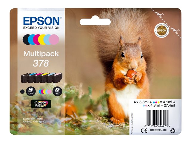 EPSON 378 mustesuihku Multipack - Mustesuihkuvärit Epson - 176888 - 1