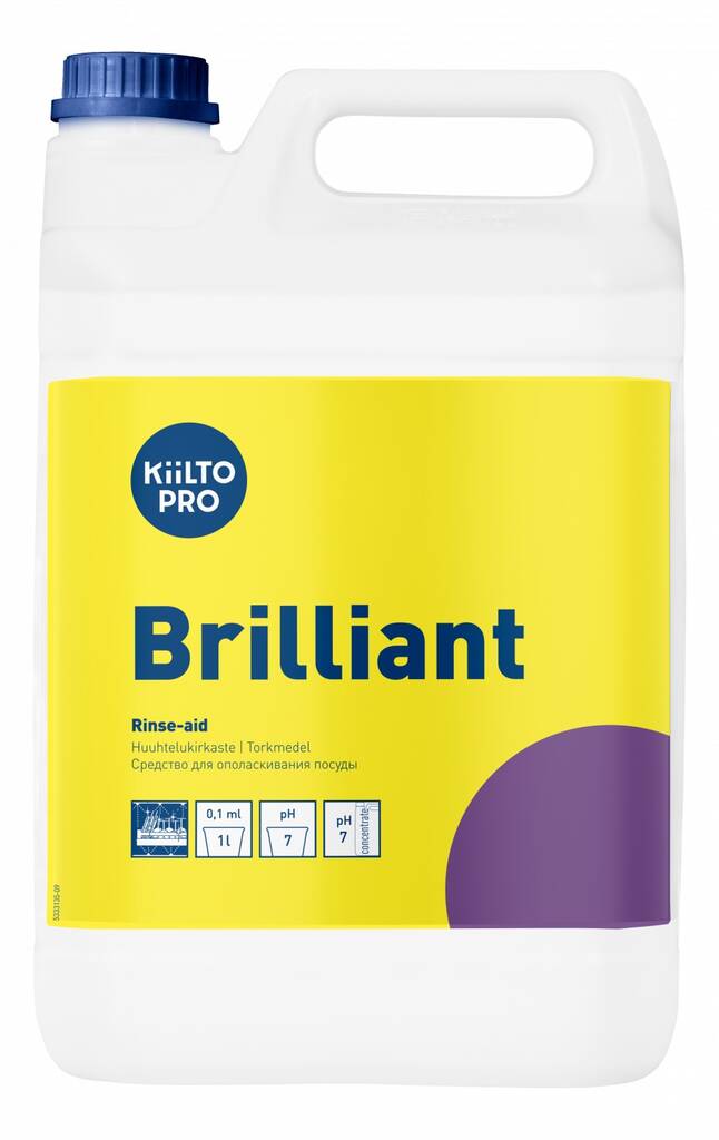 Huuhtelukirkaste 5L KIILTO Brilliant - Astianpesuaineet ja keittiön puhtaus - 162798 - 1