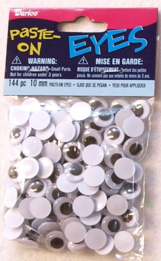 Liikkuvat silmät 10mm - Askartelutarvikkeet - 150048 - 1