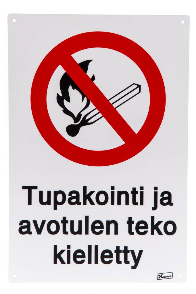 Opaste Tupakointi ja avotulen teko - Kyltit ja opasteet - 140118 - 1