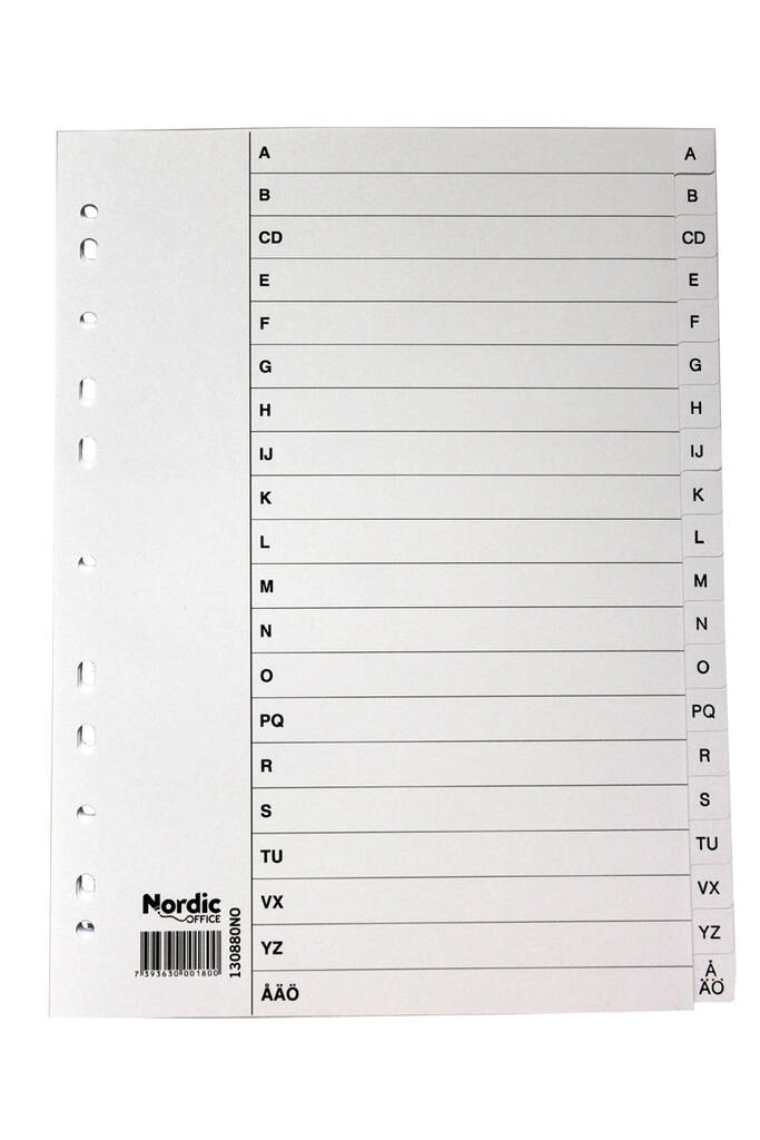 Rekisteri A-Ö A4 kartonki - Rekisterisarjat, kartonkiset - 102098 - 1