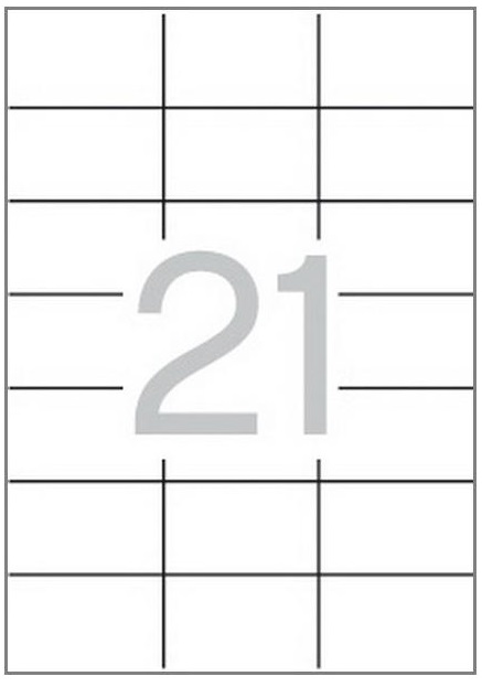 Tulostustarra 70x42,4 MULTI3 21-jak - Tulostus- ja kopiotarrat - 118278 - 1