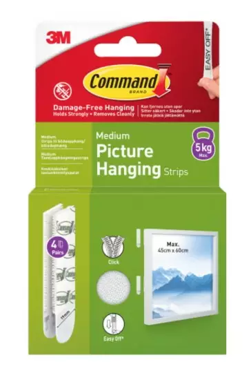 Kiinnityspalat Medium 3M Command - Pientarvikkeet - 185808 - 1