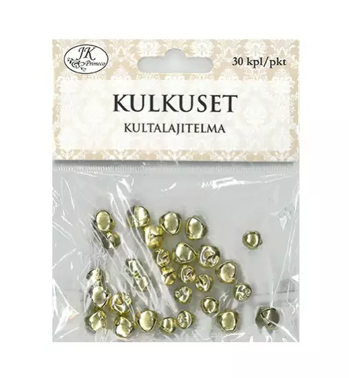 Kulkuset kulta 30kpl/pss - Askartelutarvikkeet - 149018 - 1