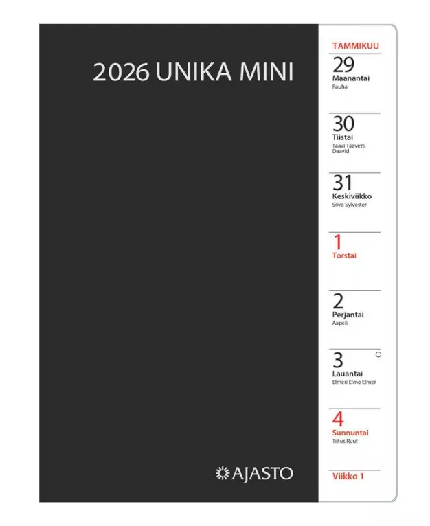 Unika mini, musta - Taskukalenterit - 185218 - 1