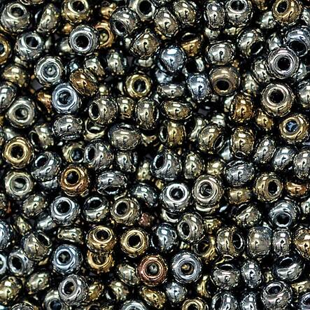 Lasihelmet 2,5mm, metallilhohto, ruskea-iris - Askartelutarvikkeet - 137689 - 2