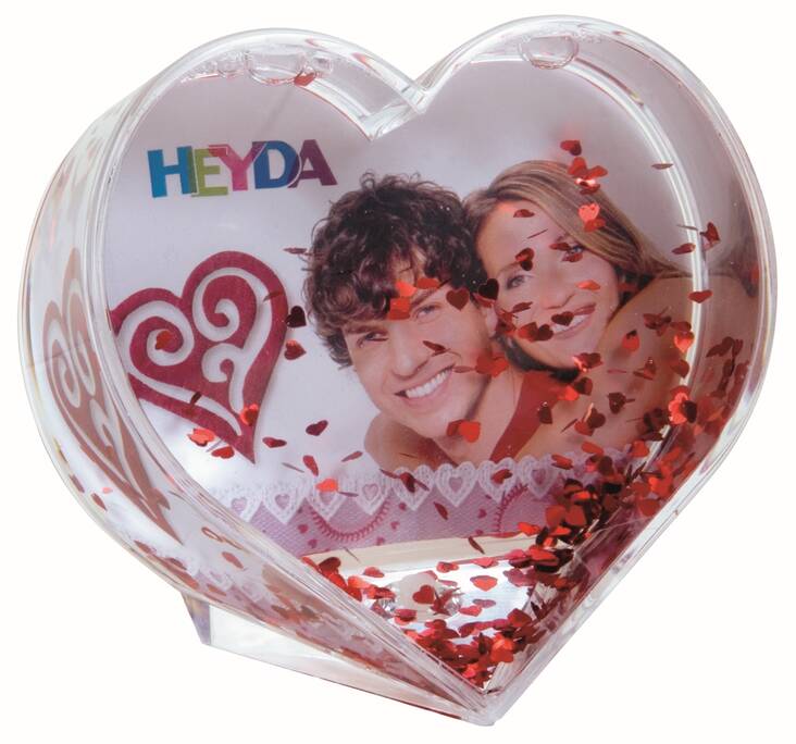 Glitter heart -lumipallo - Askartelutarvikkeet - 137459 - 1