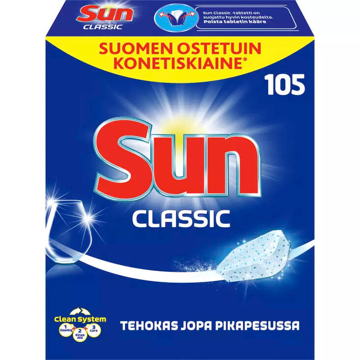 Konetiskitabletti 105tab SUN Classic - Astianpesuaineet ja keittiön puhtaus - 163739 - 1