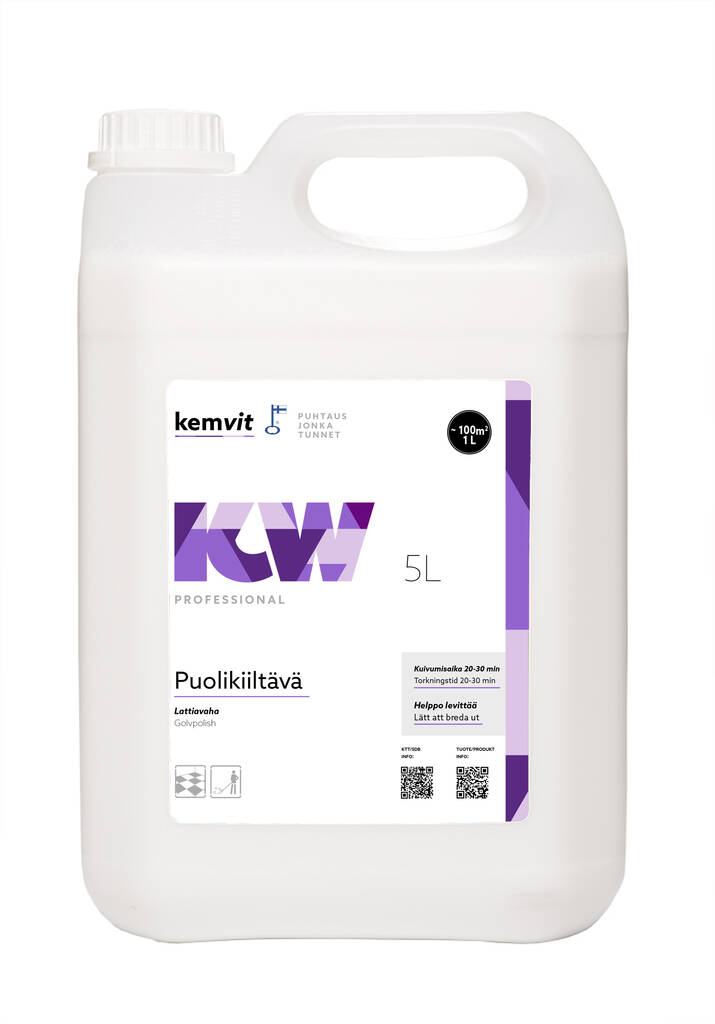 Lattiavaha 5L KW Puolikiiltävä - Lattian pesuaineet - 127719 - 1