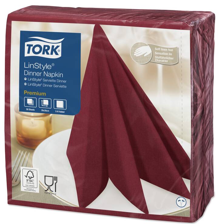 Lautasliina 39x39cm TORK Linstyle Dinner - Servietit ja lautasliinat - 156729 - 1