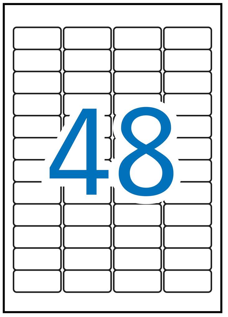 Tulostustarra 45,7x21,2 APLI 48-jak - Tulostus- ja kopiotarrat - 134059 - 1