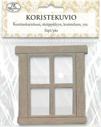 Koristekuvio puuikkuna 5kpl/pkt - Askartelutarvikkeet - 159329 - 1