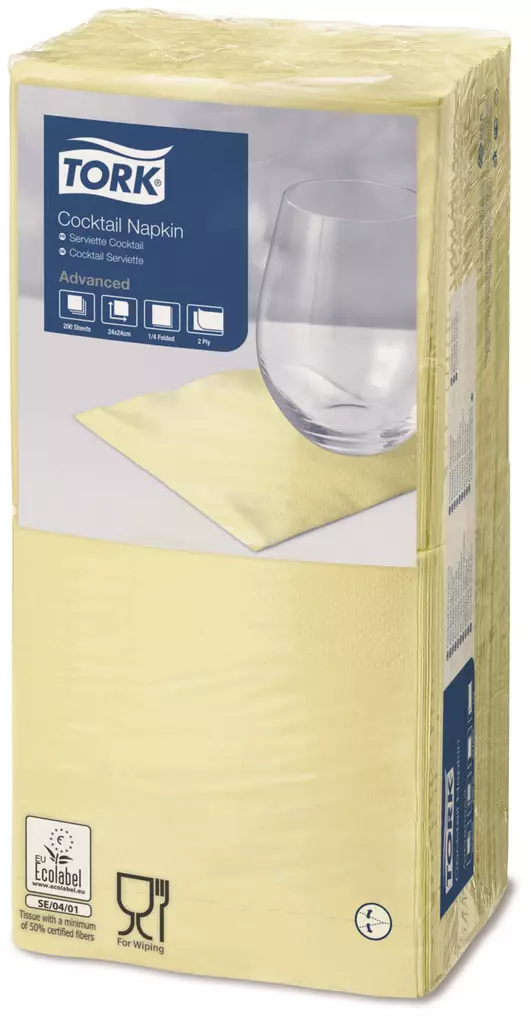 Lautasliina 24x24cm 1/4 TORK Cocktail - Servietit ja lautasliinat - 159399 - 1
